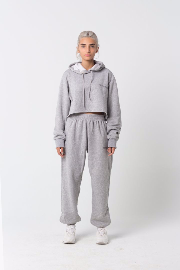 cropped hoodie jogger set